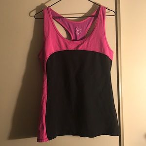 Pink & Black Activewear Tank Top
